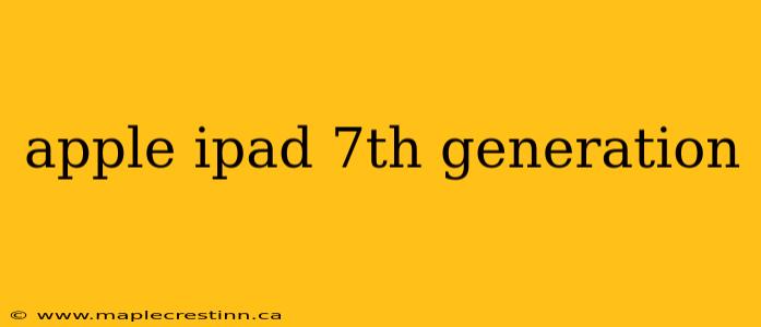 apple ipad 7th generation