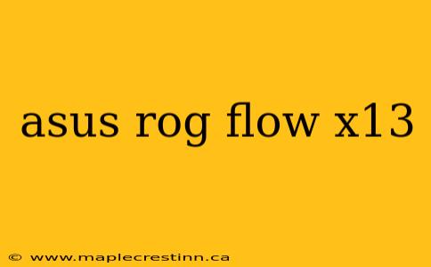 asus rog flow x13