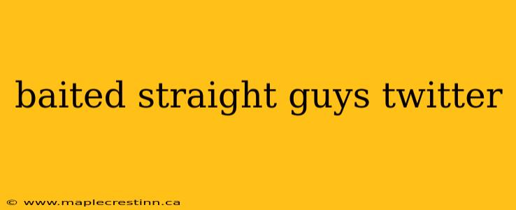 baited straight guys twitter