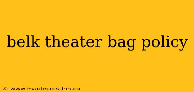 belk theater bag policy