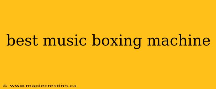 best music boxing machine