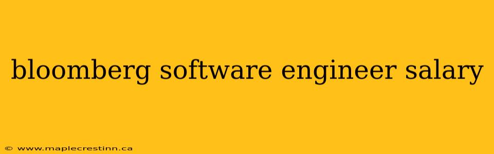bloomberg software engineer salary