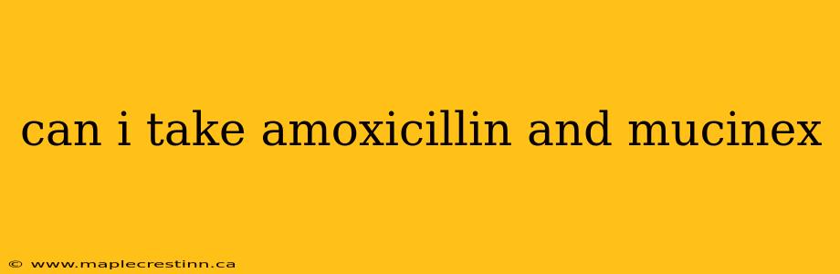 can i take amoxicillin and mucinex