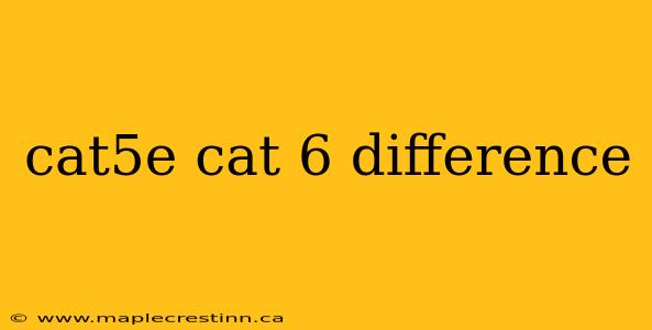 cat5e cat 6 difference
