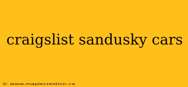craigslist sandusky cars