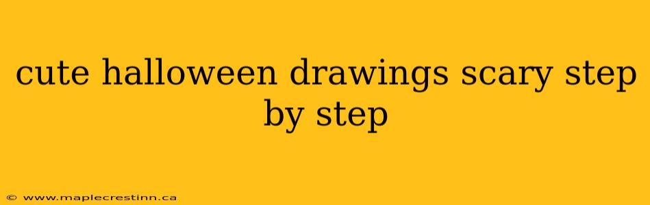 cute halloween drawings scary step by step