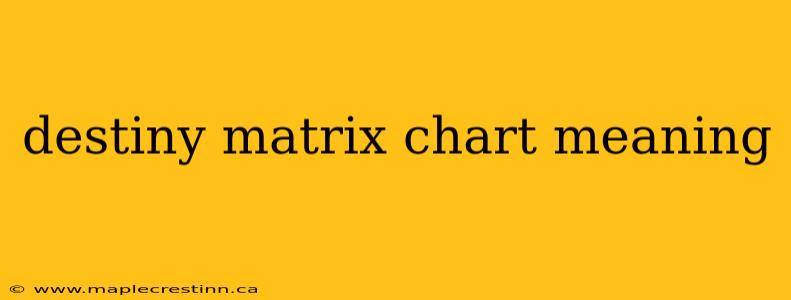 destiny matrix chart meaning