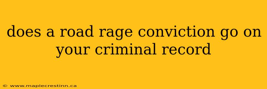 does a road rage conviction go on your criminal record