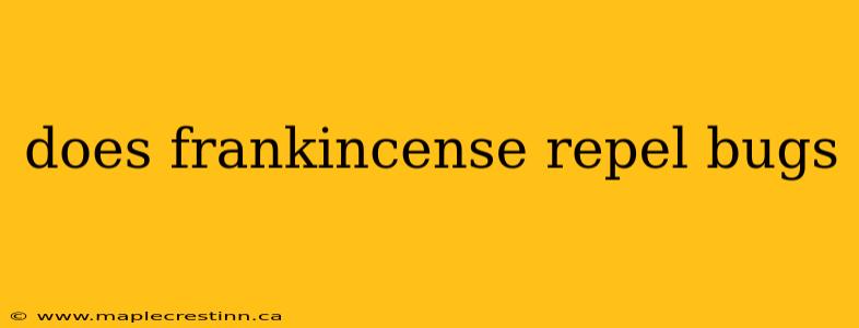 does frankincense repel bugs