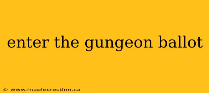 enter the gungeon ballot