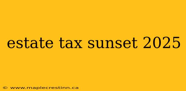 estate tax sunset 2025