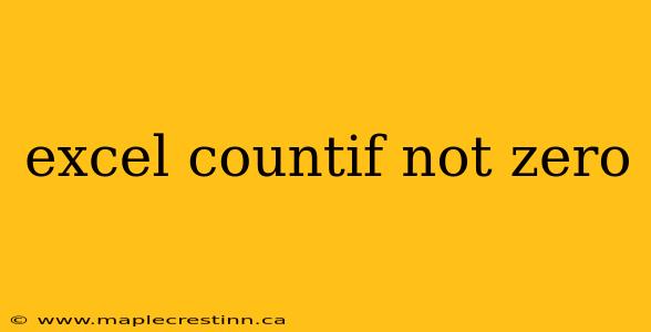 excel countif not zero