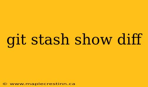 git stash show diff