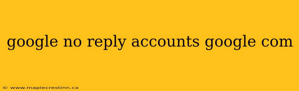 google no reply accounts google com