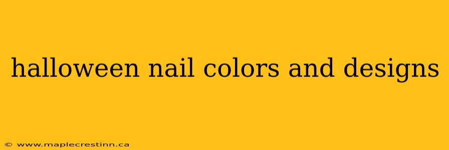 halloween nail colors and designs