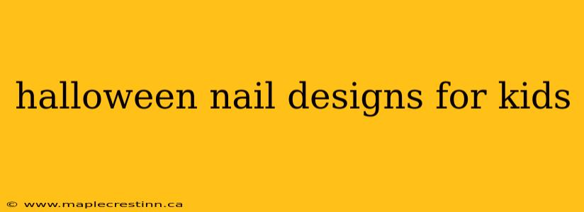 halloween nail designs for kids