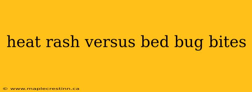 heat rash versus bed bug bites