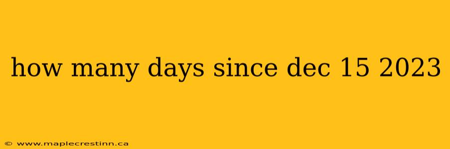 how many days since dec 15 2023