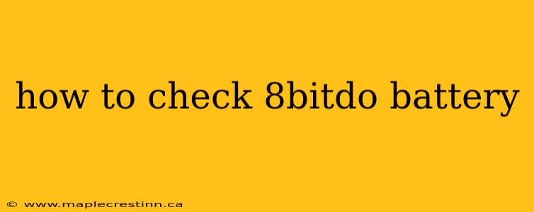 how to check 8bitdo battery