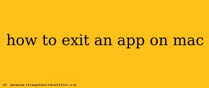 how to exit an app on mac
