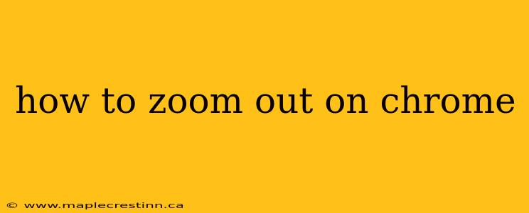 how to zoom out on chrome