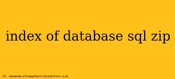 index of database sql zip