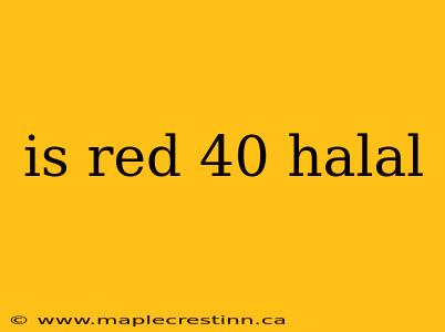 is red 40 halal