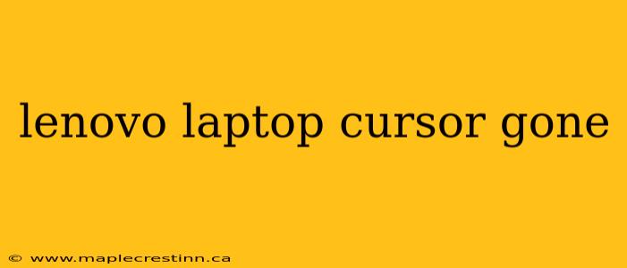 lenovo laptop cursor gone