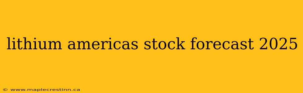 lithium americas stock forecast 2025