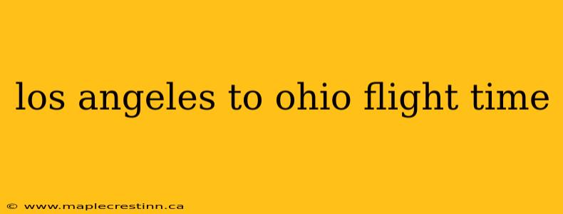 los angeles to ohio flight time