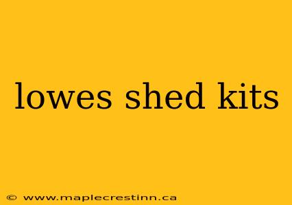 lowes shed kits