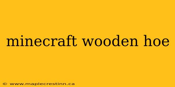 minecraft wooden hoe