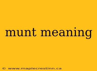 munt meaning