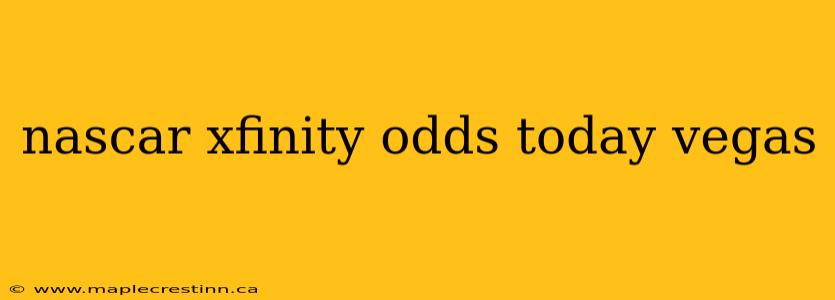 nascar xfinity odds today vegas