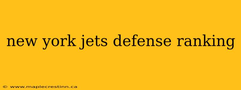 new york jets defense ranking