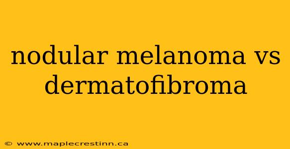 nodular melanoma vs dermatofibroma