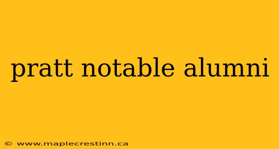 pratt notable alumni