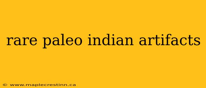 rare paleo indian artifacts