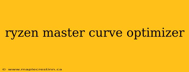 ryzen master curve optimizer