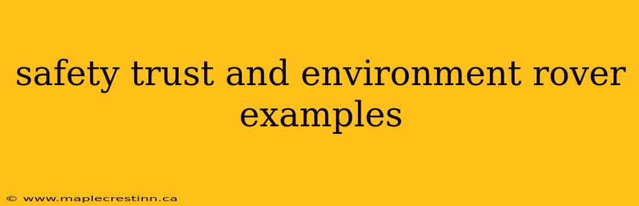 safety trust and environment rover examples