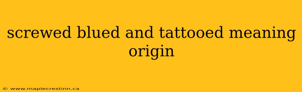 screwed blued and tattooed meaning origin