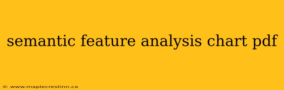 semantic feature analysis chart pdf