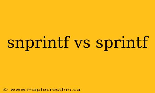 snprintf vs sprintf