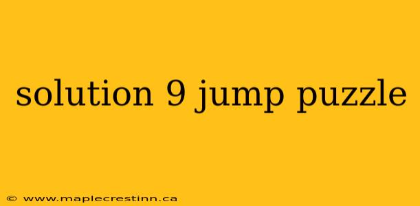 solution 9 jump puzzle