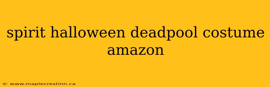 spirit halloween deadpool costume amazon