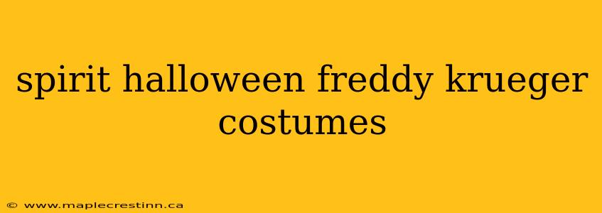 spirit halloween freddy krueger costumes