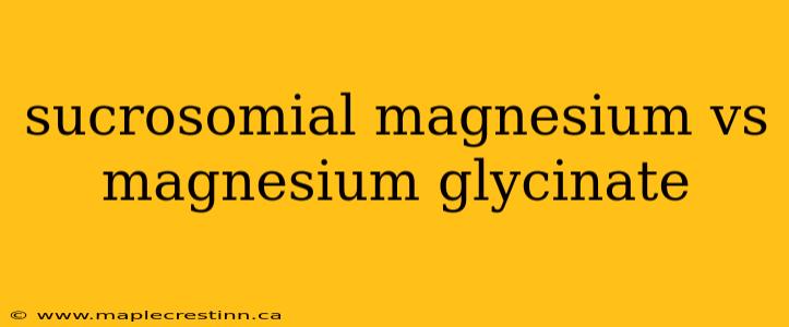sucrosomial magnesium vs magnesium glycinate