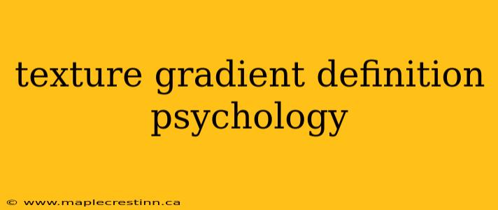 texture gradient definition psychology