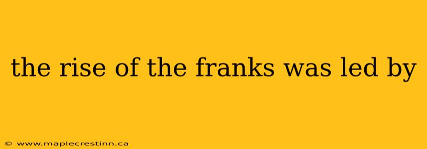 the rise of the franks was led by