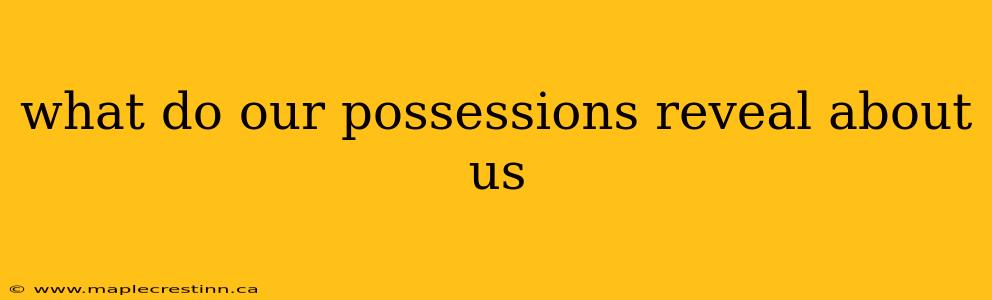 what do our possessions reveal about us